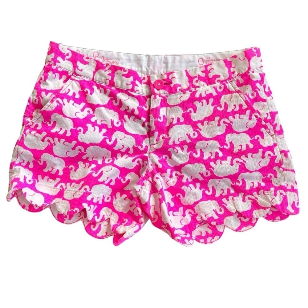 Lilly Pulitzer Buttercup Shorts 0 Pink Elephant Cotton